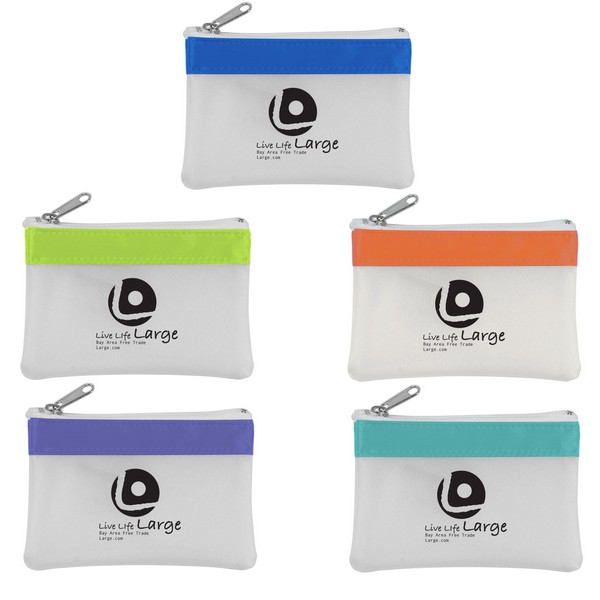 JH9481 Zippered Coin Pouch With Custom Imprint